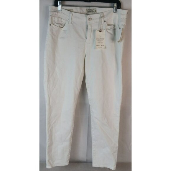 Lucky Brand Women's Mid Rise Brooke Capri Pants White 12 / 31 - Picture 1 of 4
